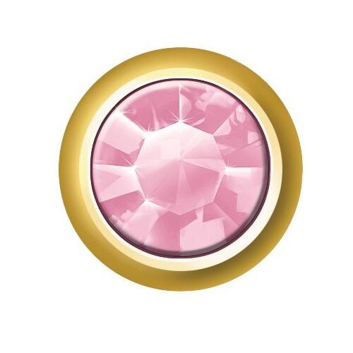 Cassette Studs Gold Regular October - Pink Zircon