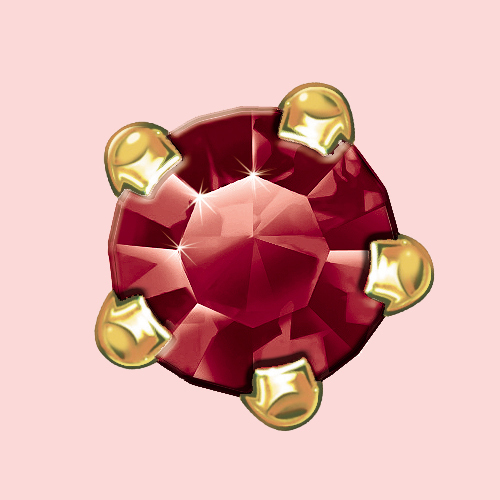 Mount Studs Gold Regular CLAWSET January - Garnet