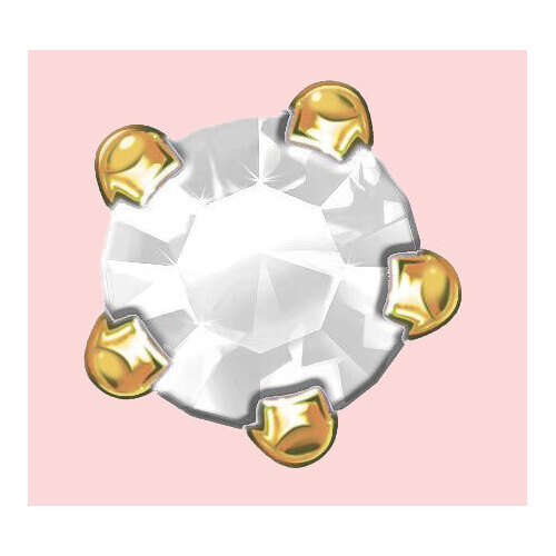 Mount Studs Gold Regular CLAWSET April - Diamond